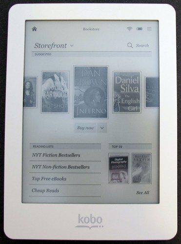 kobo glo ereader frozen screen