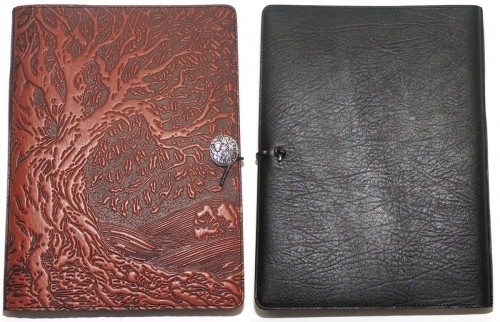 Oberon Design Leather Refillable Journal Cover, Tree of Life