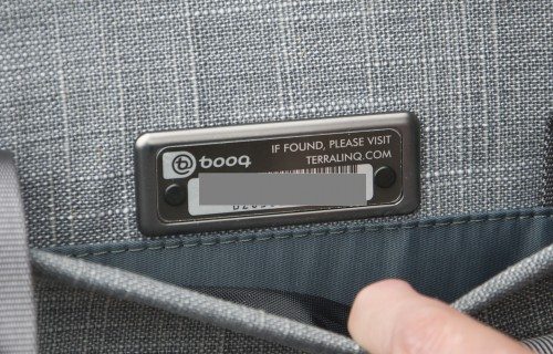 Booq allows you to register all of their products, so that they can get back to you if lost.