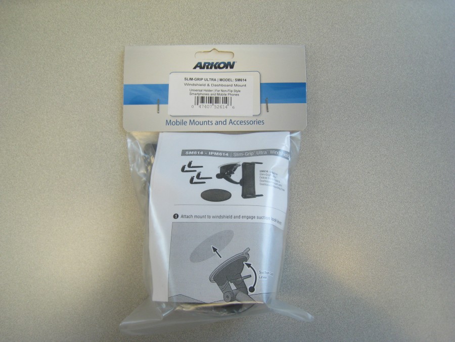 Arkon SM621-MICRO Slim-Grip Ultra Micro-USB 12V Socket Mount for Large Smartphones & 7