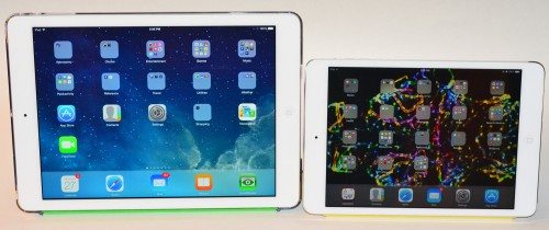 iPad Air (left) and iPad mini with Retina display (right)