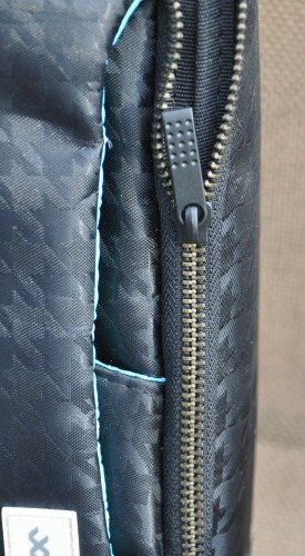 Detail of the Soviet-era main pocket zipper.