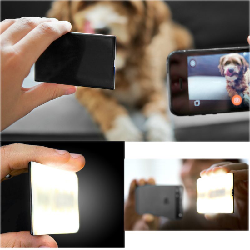 Add some extra light on the subject with this iPhone camera flash