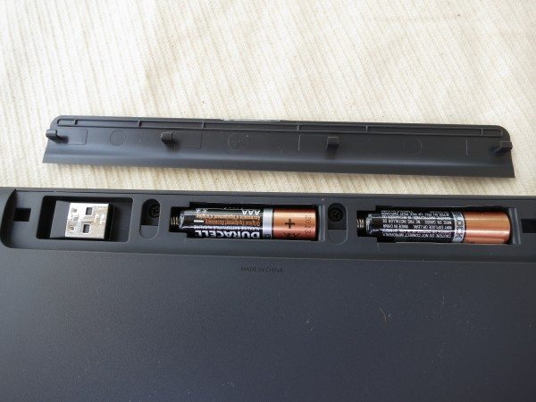 MS Keyboard Dongle and Battery Compartment