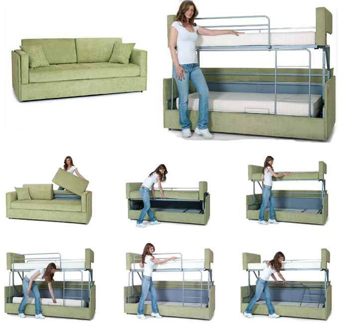 The Gadgeteer, Sofa With Bed Under