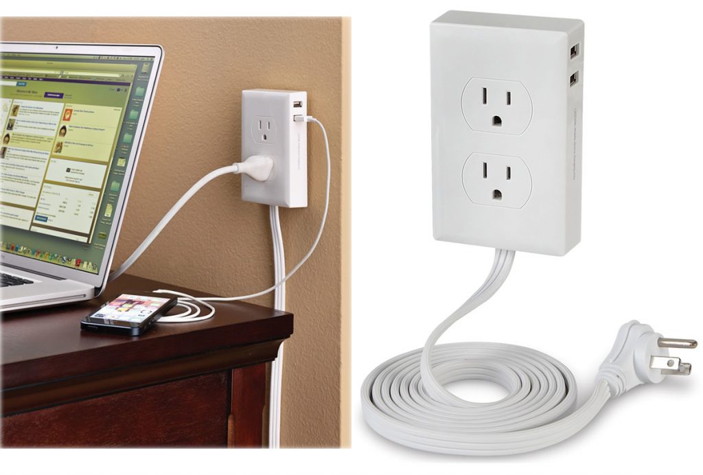 No more crawling under the desk to plug things in with the Wall Mounted