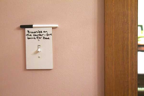 16yr old's dry-erase light switch cover goes to ...