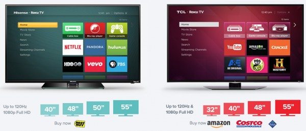 roku tv sets