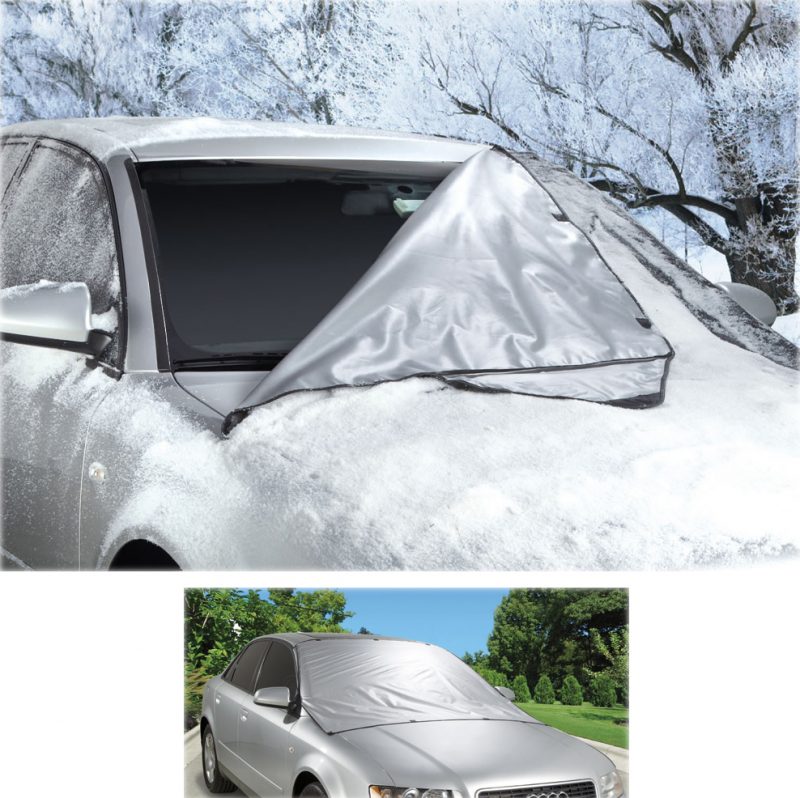 With this tarp, you won't have to scrape your car's windshield again ...