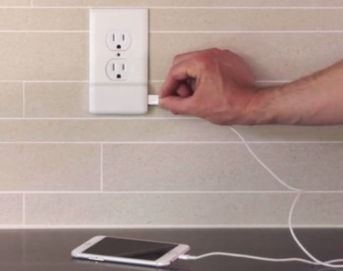 SnapPower Charger: A USB charger in a coverplate - no wiring by