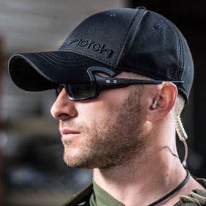 Pictures of a new product called Notch.  Notch is a hat thats has a notch cut out so that sunglasses fit comfortably within the brim of the hat. Product designer Paul Cunningham of Yuma, Arizona