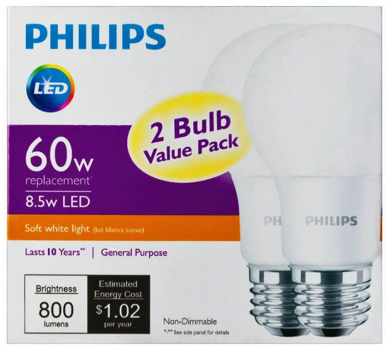 Replace your existing bulbs with Philips LED bulbs for less than 3 per