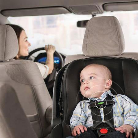 Evenflo infant car seat reminds you that your baby is still in the