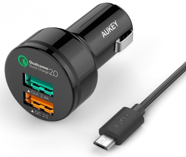 aukey qualcomm quickcharge2 car charger