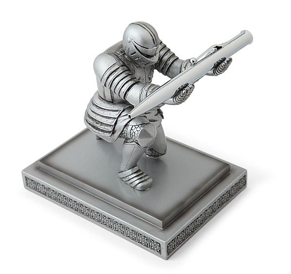 thinkgeek executive knight pen holder