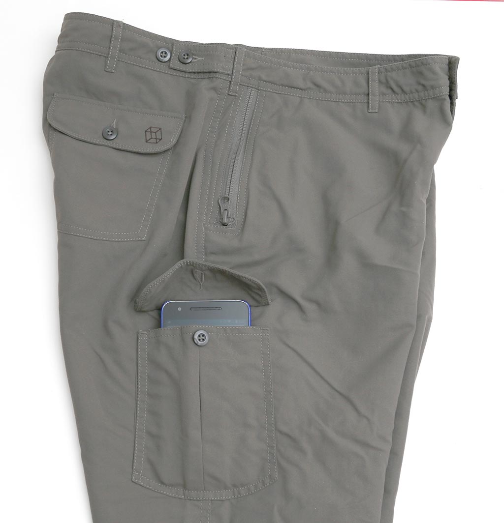 Clothing Arts Mens Cargo Pants P-Cubed Pick Pocket Proof Tan Khaki Size 36  x 32
