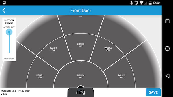 ring doorbell range