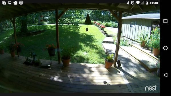 Nest outdoor hot sale camera view