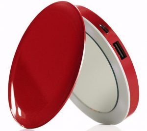 pearl compact mirror and backup battery