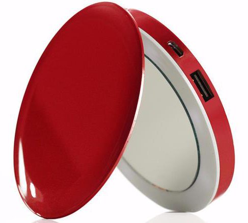 pearl compact mirror and backup battery