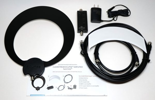 50+ Mile Range ECLDUO2A 4K Ready ClearStream Eclipse 2 Amplified Indoor HDTV Antenna 