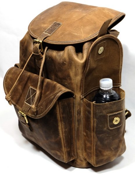 leather hiking backpack