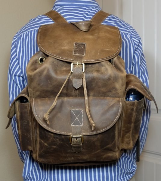 leather hiking backpack 22