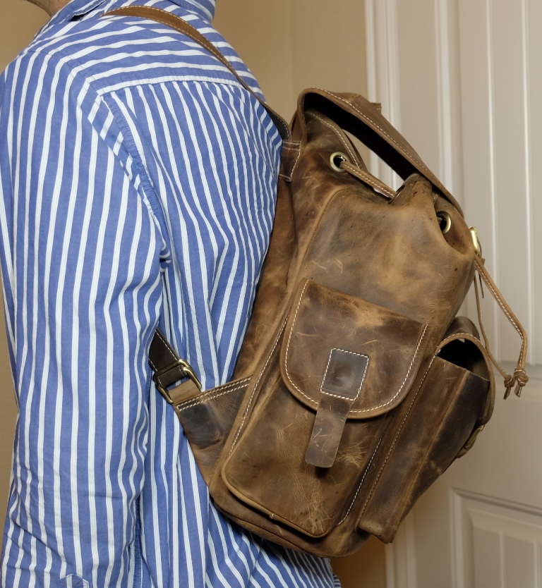 High on Leather Leather Hiking Backpack review The Gadgeteer