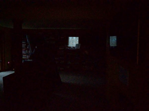 living room lights off