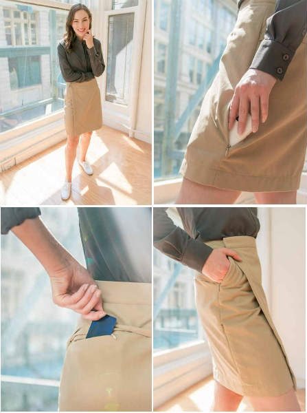 The Travel Wrap Skirt by Clothing Arts lets women ditch their purses - The  Gadgeteer