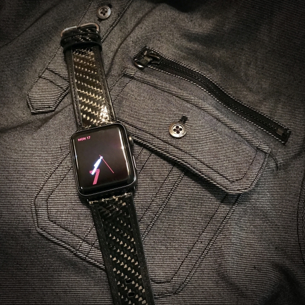 CarboBand Carbon Fiber Leather Apple Watch Band