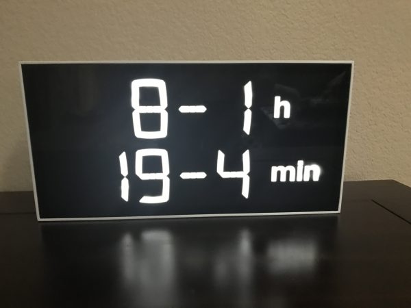 Digital clock LED Table clock Albert Clock Black