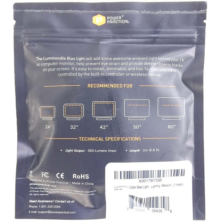 Power Practical Luminoodle Color Bias Lighting review The Gadgeteer