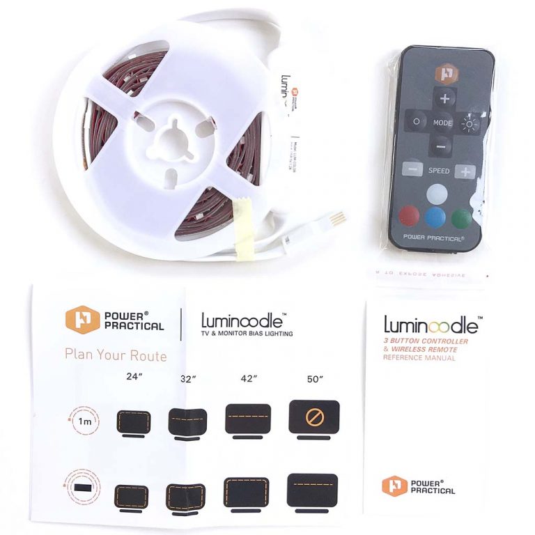 Power Practical Luminoodle Color Bias Lighting review The Gadgeteer