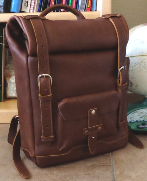padandquill rolltop leather backpack 27
