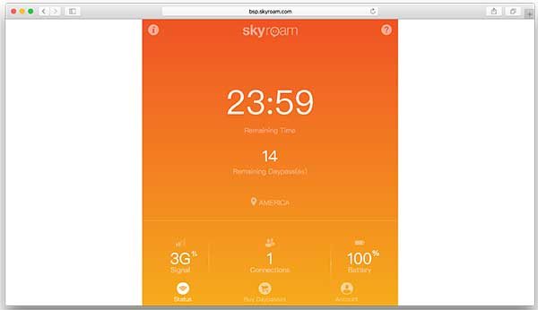 skyroam solis blinking