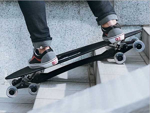 Surf stairs and more with this 8-wheeled skateboard - The Gadgeteer