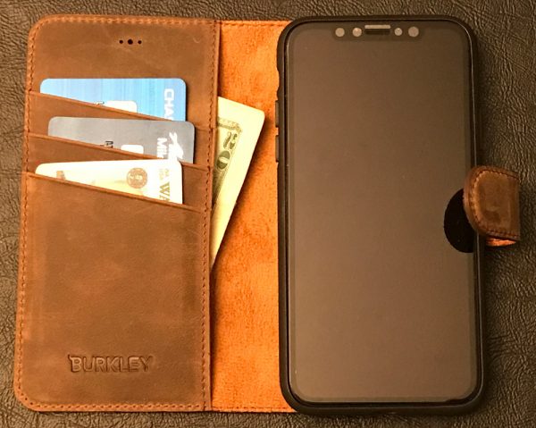 burkley iphoneXwalletcase open