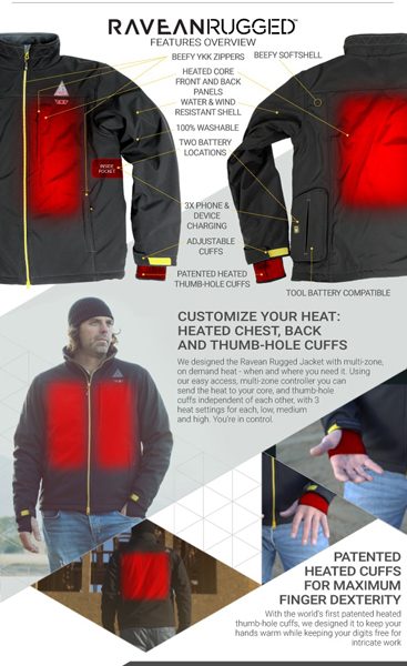Ravean's new Rugged heated jacket is as tough as you are - The Gadgeteer