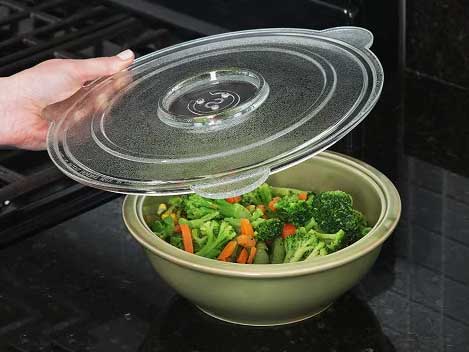 The best Microwave lid to cover bowls - Cuchina Safe Lid how to use  Vented Glass Microwave Lids 