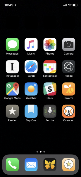 iphonex homescreen