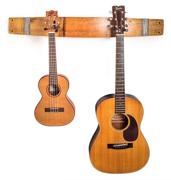 wine barrel guitar rack