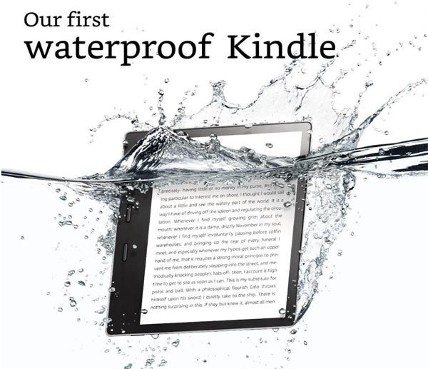 kindle oasis waterproof reader