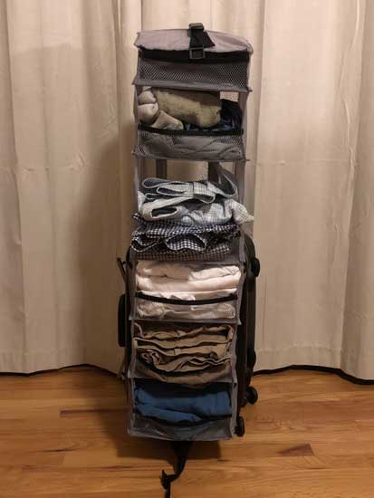 travel closet suitcase