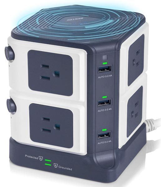 bestek surge protector with wireless charger