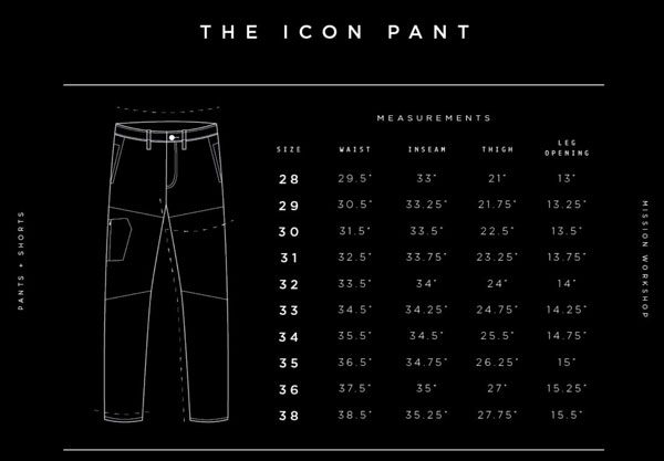 mission workshop iconpants sizing