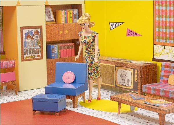 retro barbie dream house