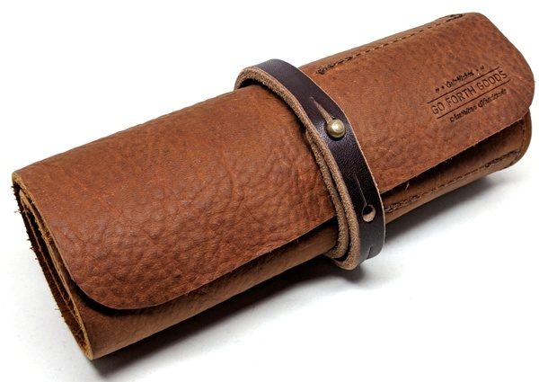 Rustic Full Grain Leather Charger Case / Utility Case Handmade by