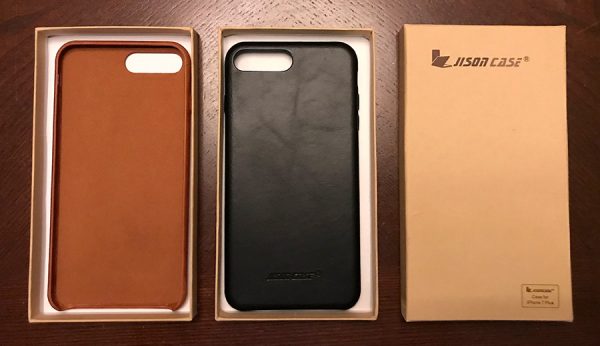 Jisoncase leather iphone case samples in brown and black