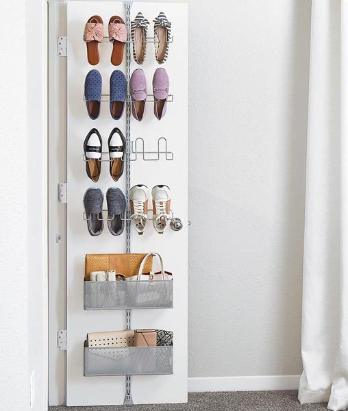 elfa door rack for shoes